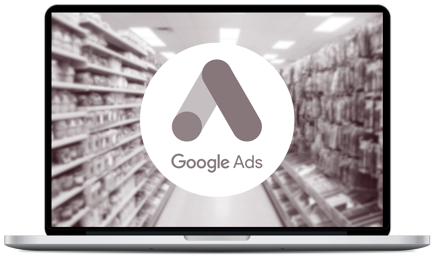 Контекстна реклама в Google Лого Google Ads на екрані ноутбука - Фото 01